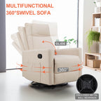 Comfortable Swivel Rocker Recliner Chair for Nursery Living Room Relaxation