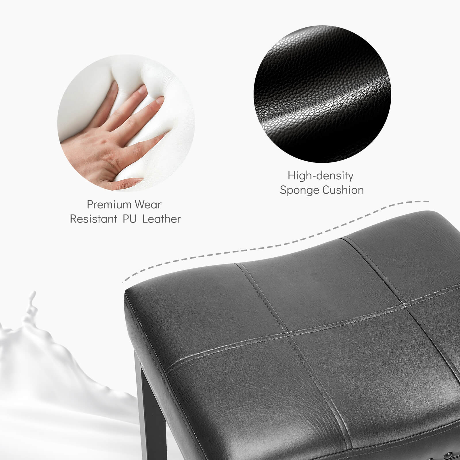 Ergonomic Saddle Bar Stool, Soft Cushion, Durable for Home Dining