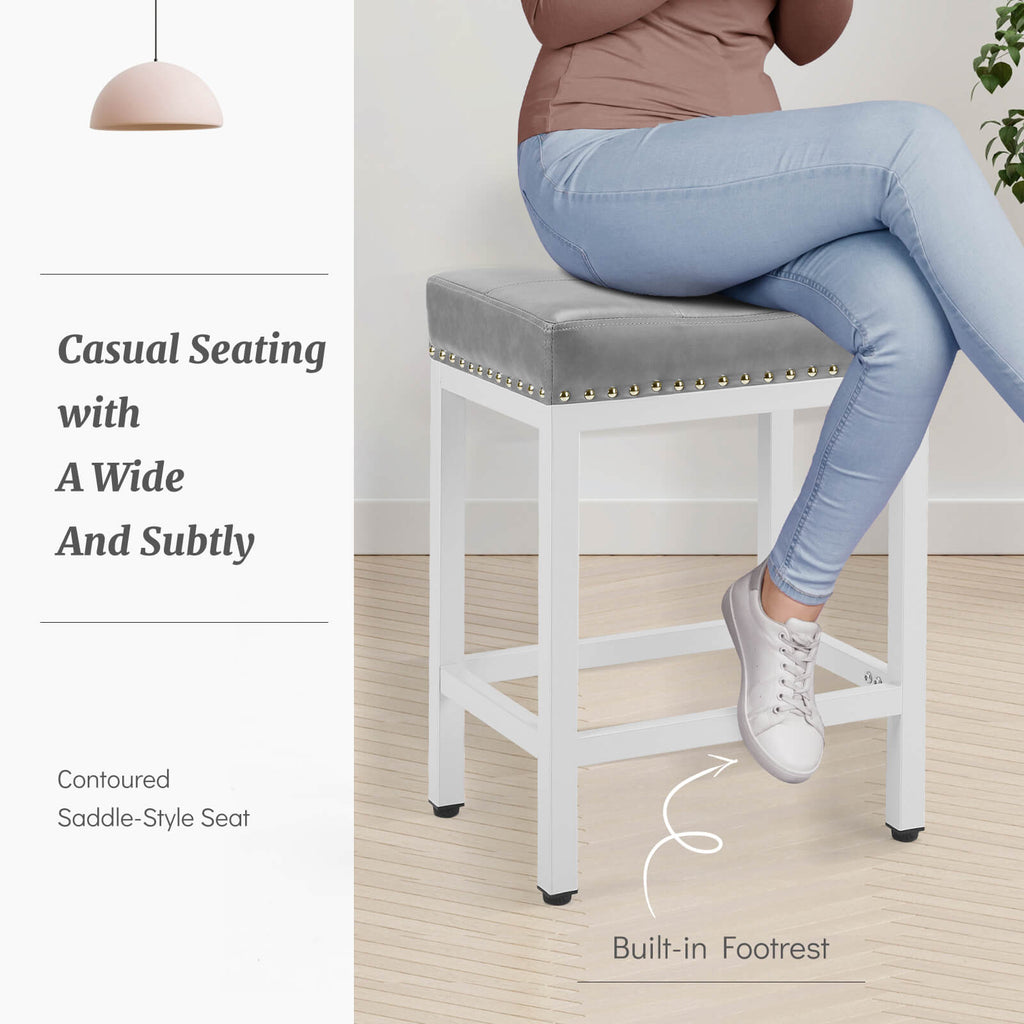 Ergonomic Saddle Bar Stool, Soft Cushion, Durable for Home Dining