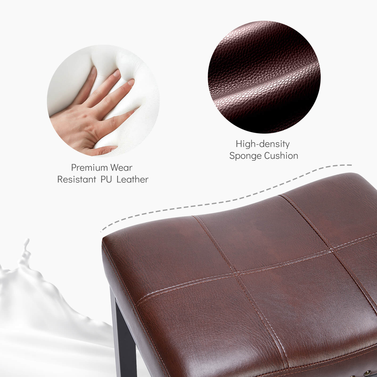 Ergonomic Saddle Bar Stool, Soft Cushion, Durable for Home Dining