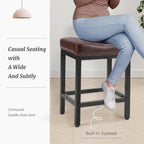 Ergonomic Saddle Bar Stool, Soft Cushion, Durable for Home Dining