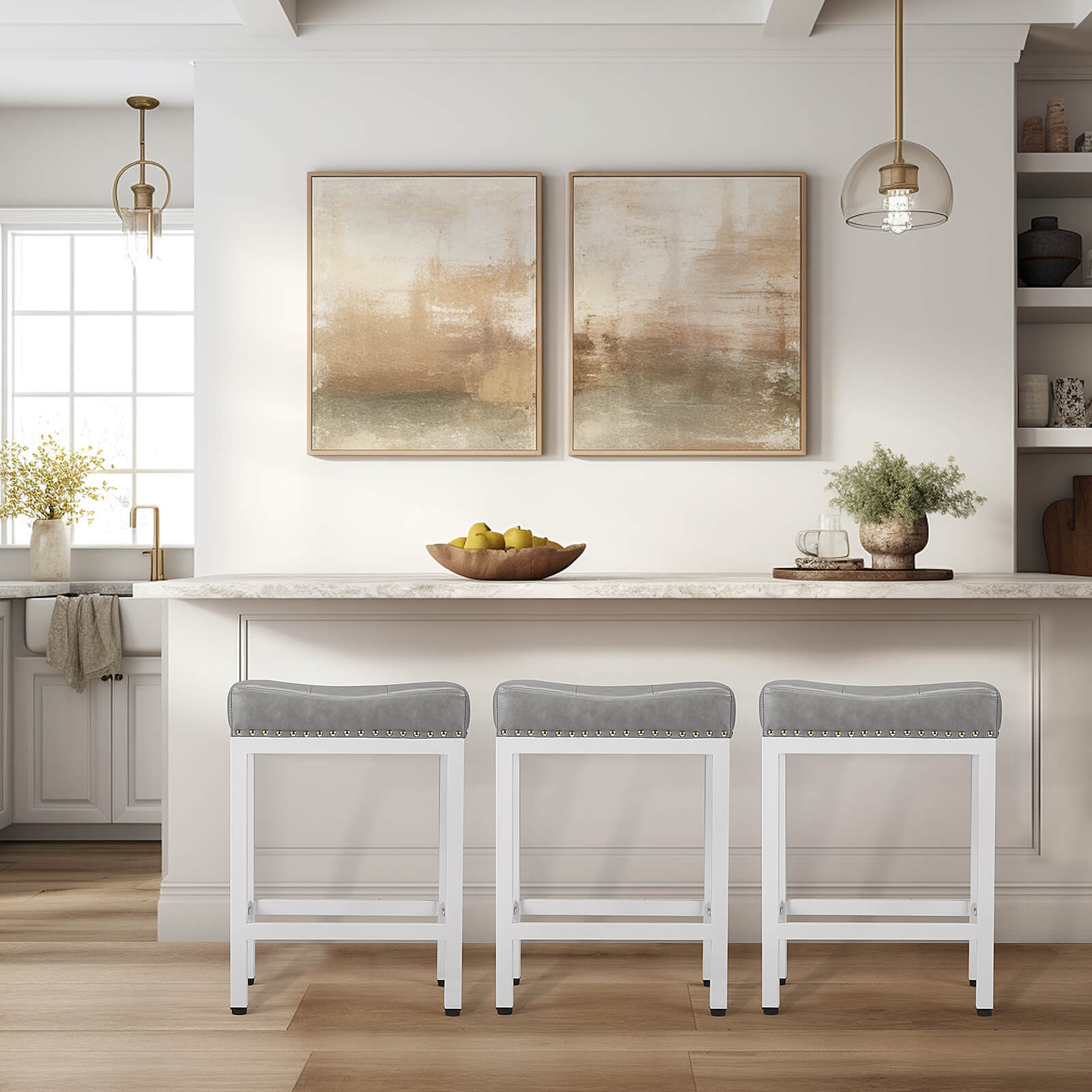 Ergonomic Saddle Bar Stool, Soft Cushion, Durable for Home Dining