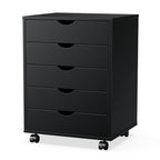 Versatile Mobile Storage Dresser Cabinet with Durable Drawers and Wheels
