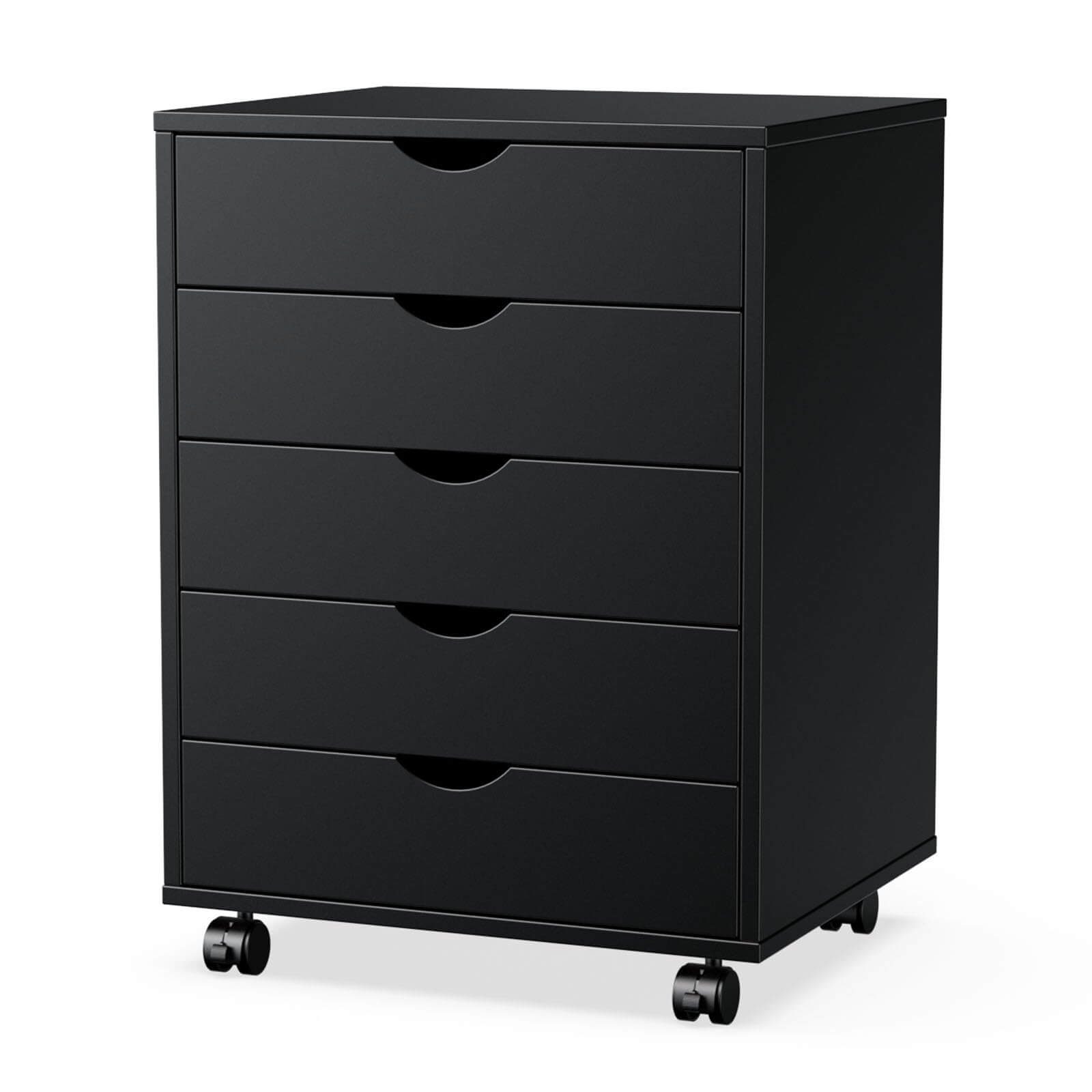 Versatile Mobile Storage Dresser Cabinet with Durable Drawers and Wheels