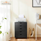 Versatile Mobile Storage Dresser Cabinet with Durable Drawers and Wheels