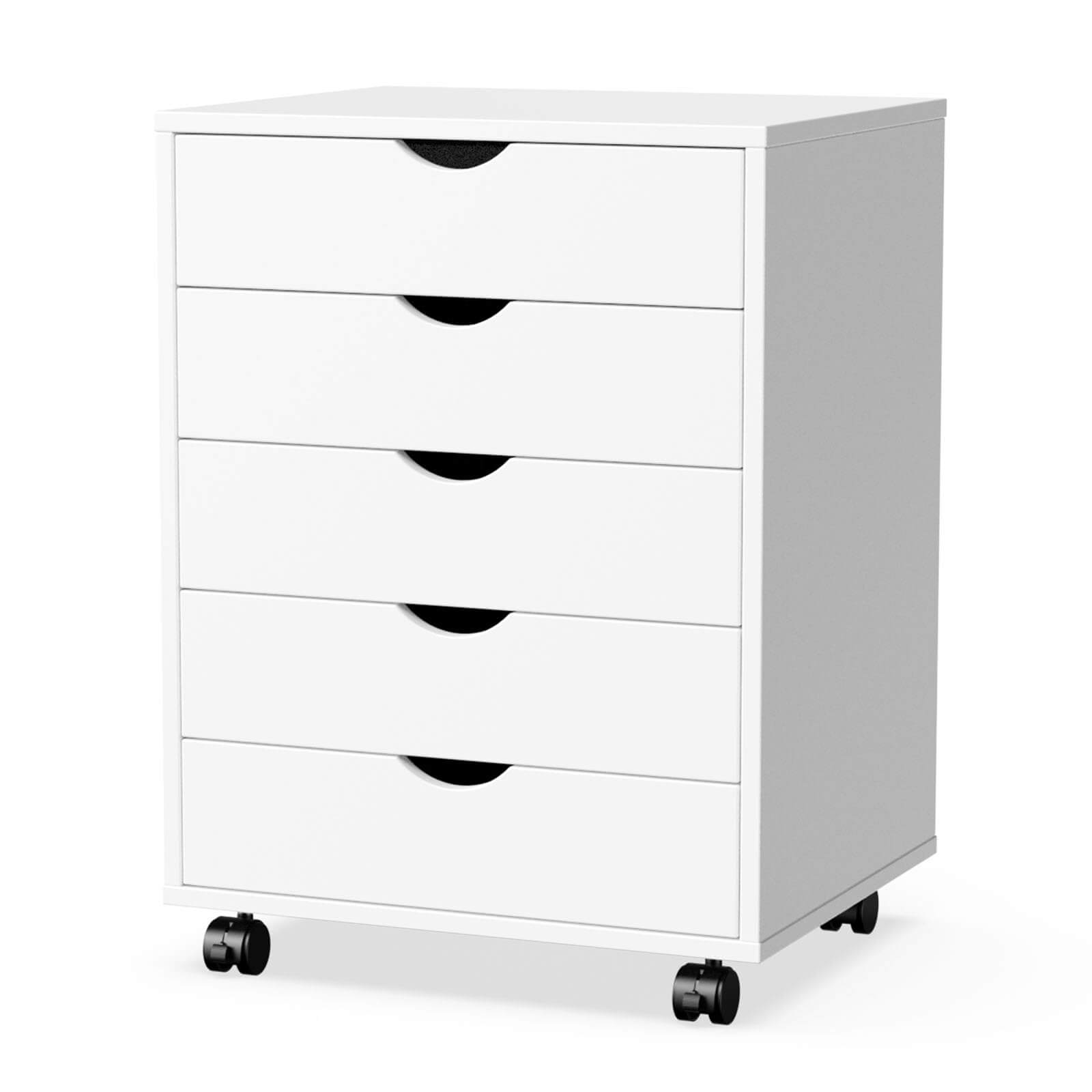 Versatile Mobile Storage Dresser Cabinet with Durable Drawers and Wheels