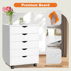 Versatile Mobile Storage Dresser Cabinet with Durable Drawers and Wheels