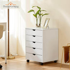 Versatile Mobile Storage Dresser Cabinet with Durable Drawers and Wheels