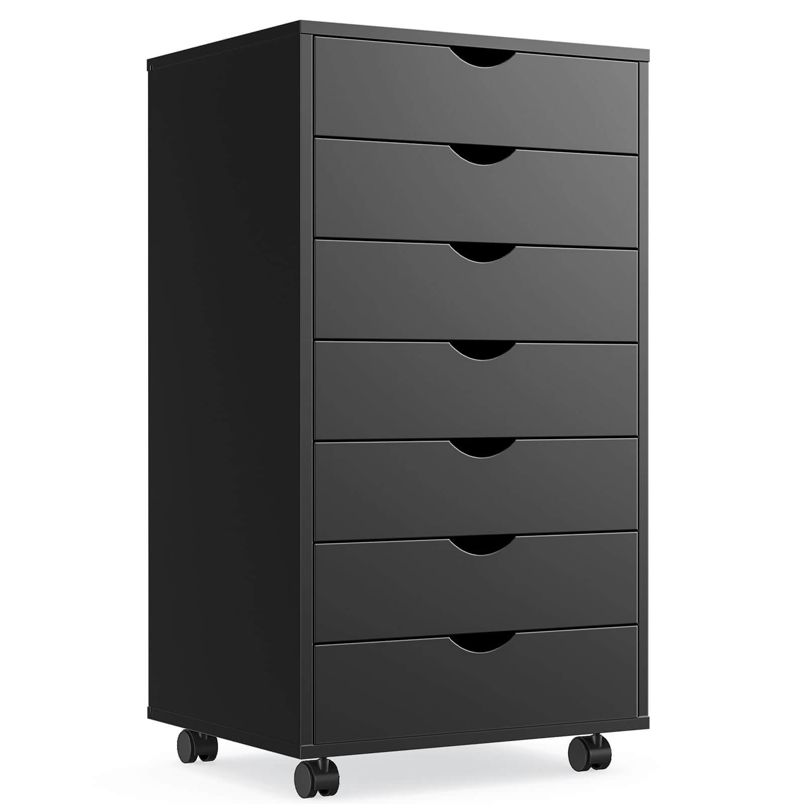 Versatile Mobile Storage Dresser Cabinet with Durable Drawers and Wheels