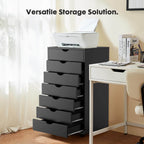 Versatile Mobile Storage Dresser Cabinet with Durable Drawers and Wheels