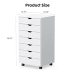 Versatile Mobile Storage Dresser Cabinet with Durable Drawers and Wheels