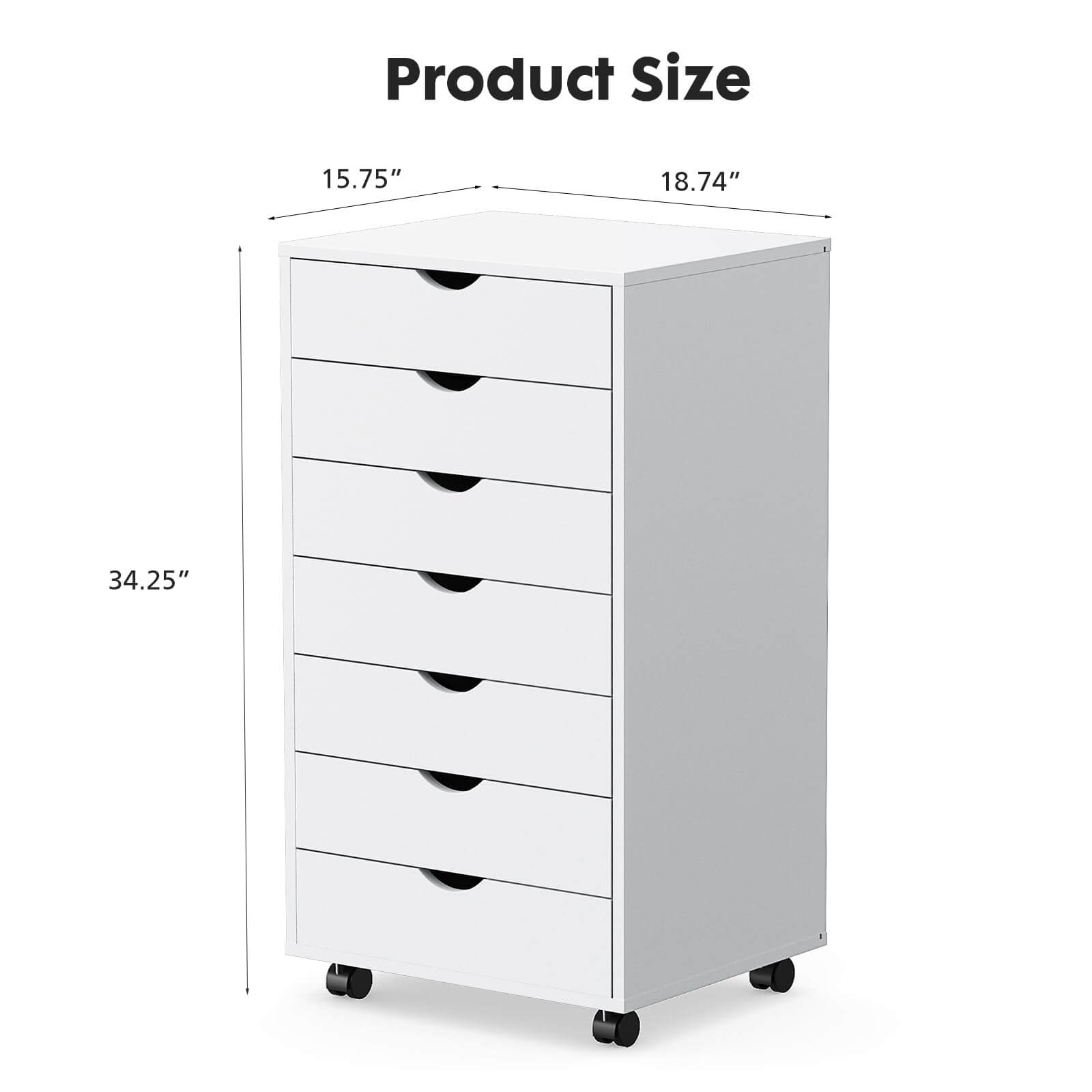 Versatile Mobile Storage Dresser Cabinet with Durable Drawers and Wheels