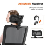 Ergonomic High-Back Mesh Office Chair with Adjustable Lumbar Support and Headrest