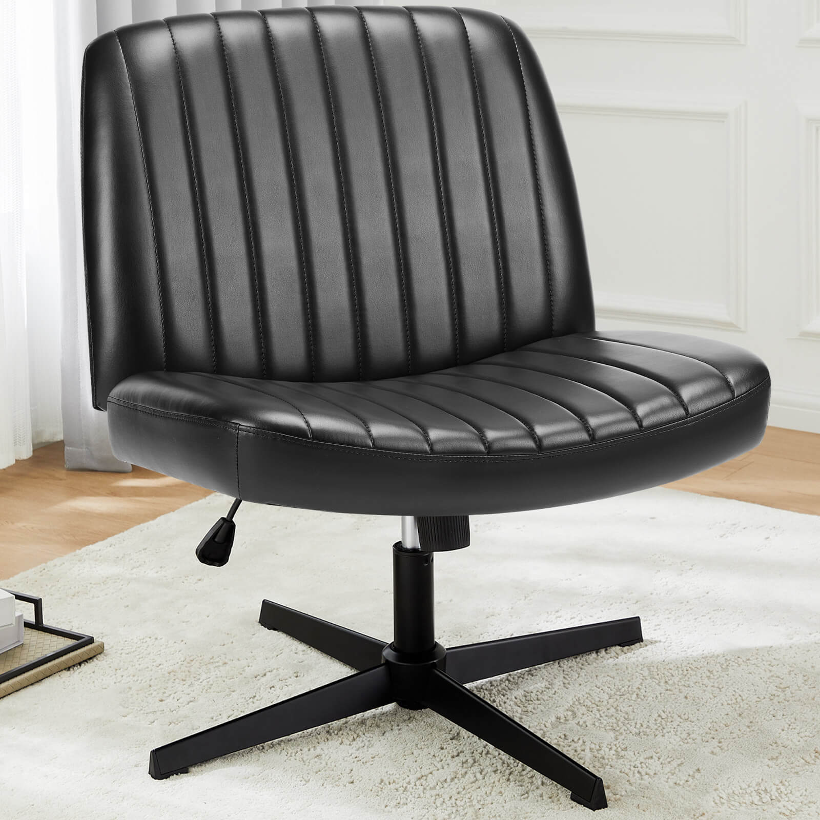 Ergonomic Swivel Office Chair with Lumbar Support, Adjustable Comfort