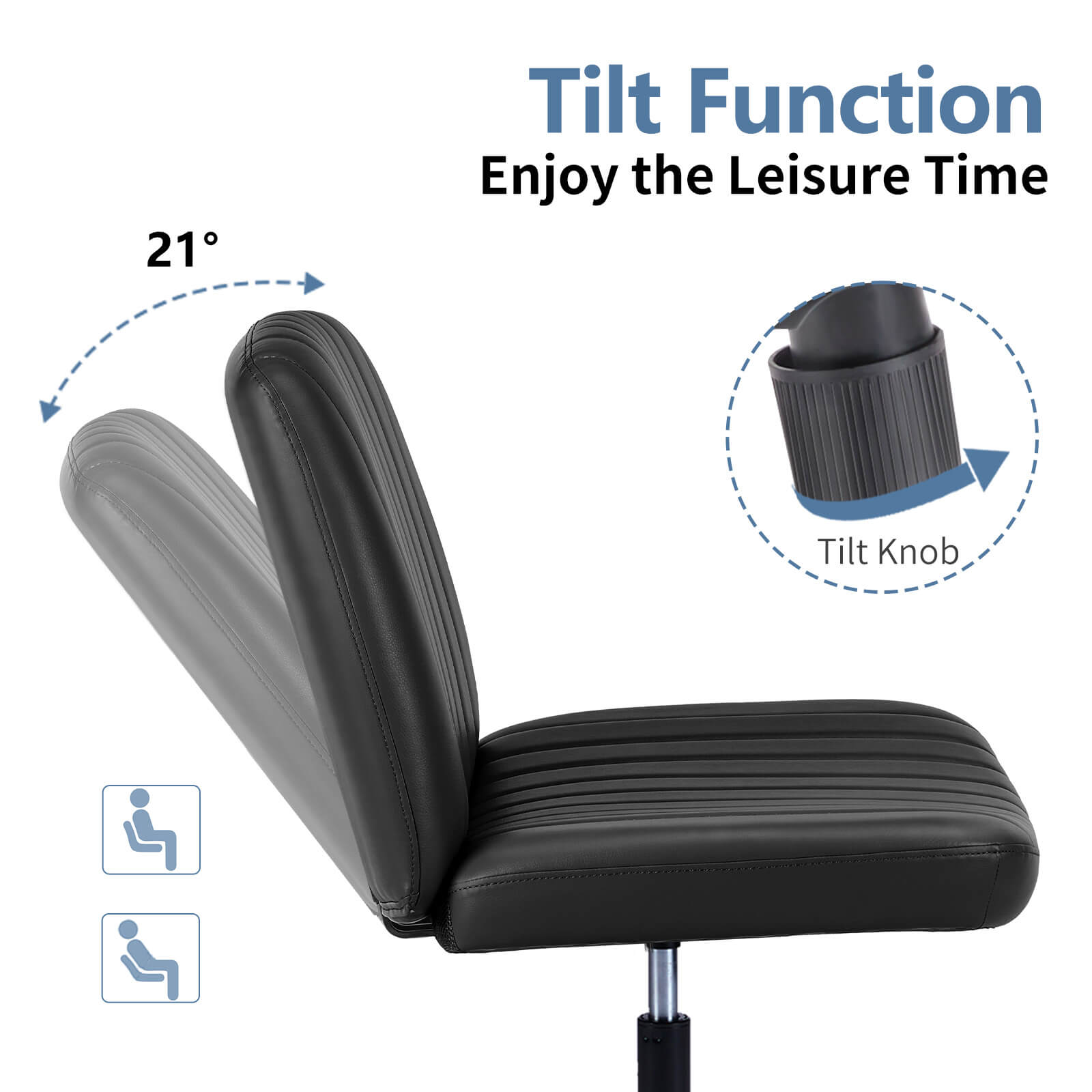 Ergonomic Swivel Office Chair with Lumbar Support, Adjustable Comfort