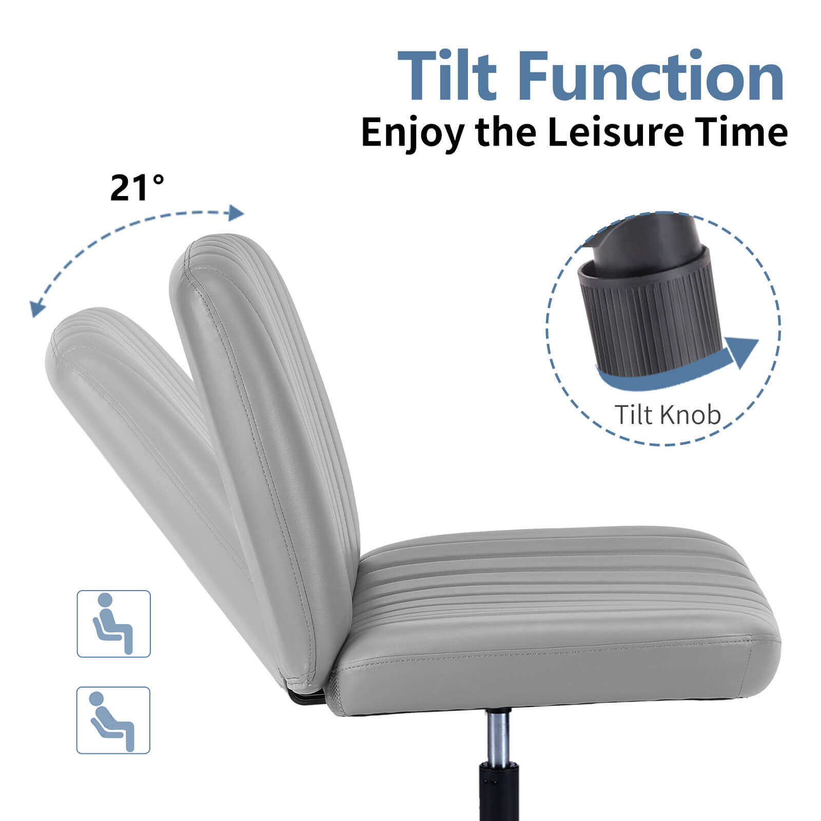 Ergonomic Swivel Office Chair with Lumbar Support, Adjustable Comfort