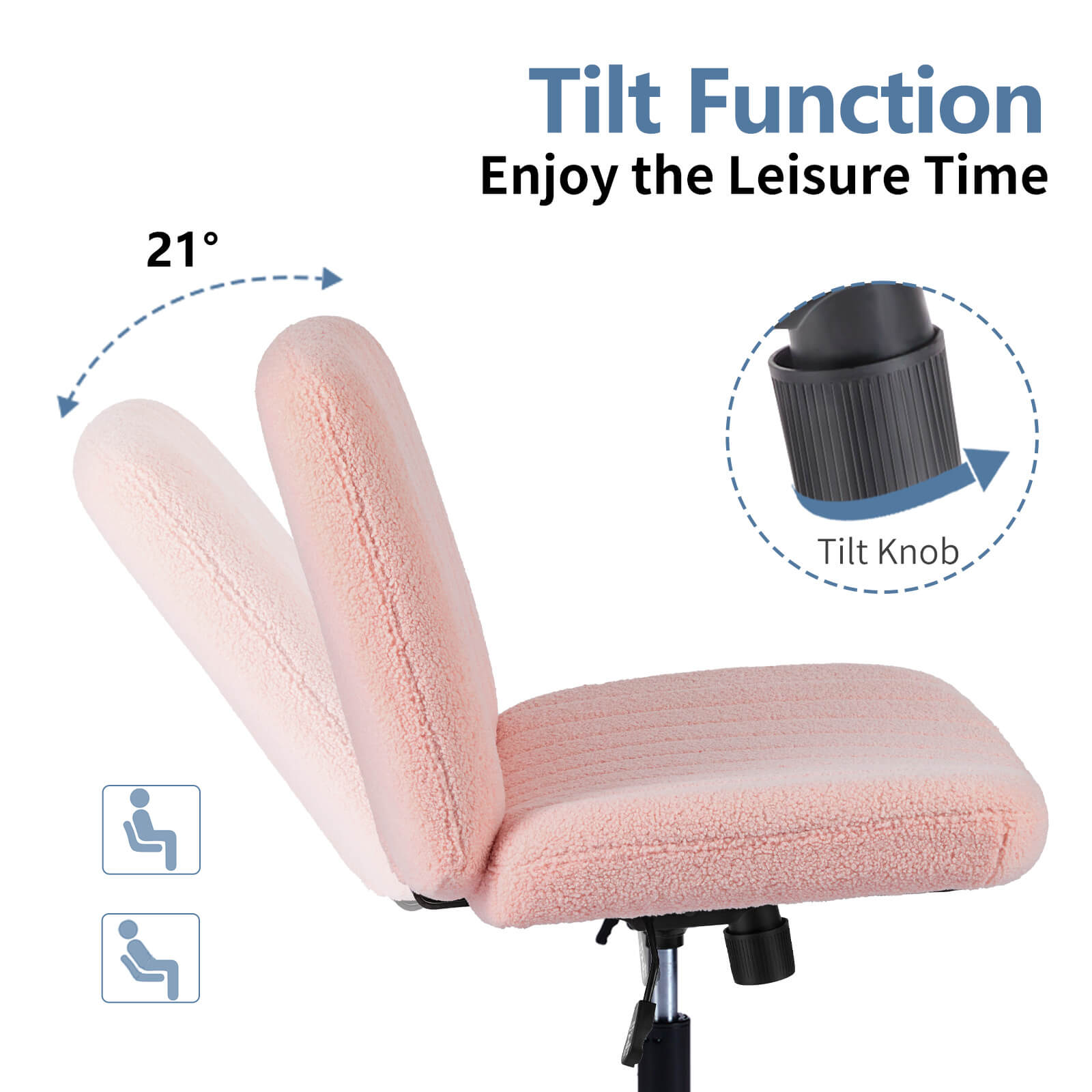 Ergonomic Swivel Office Chair with Lumbar Support, Adjustable Comfort