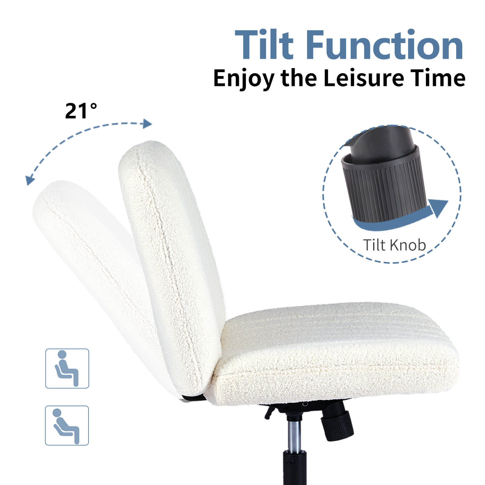 Ergonomic Swivel Office Chair with Lumbar Support, Adjustable Comfort