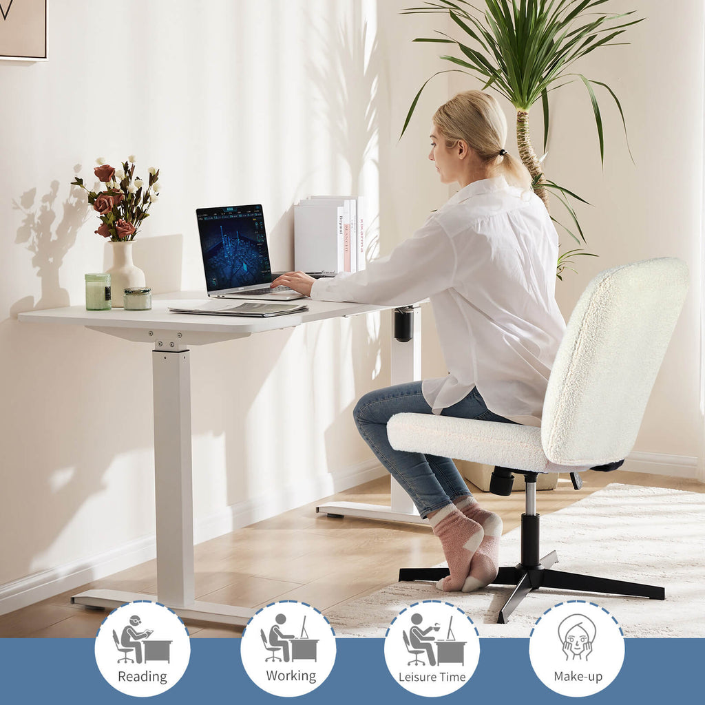 Ergonomic Swivel Office Chair with Lumbar Support, Adjustable Comfort