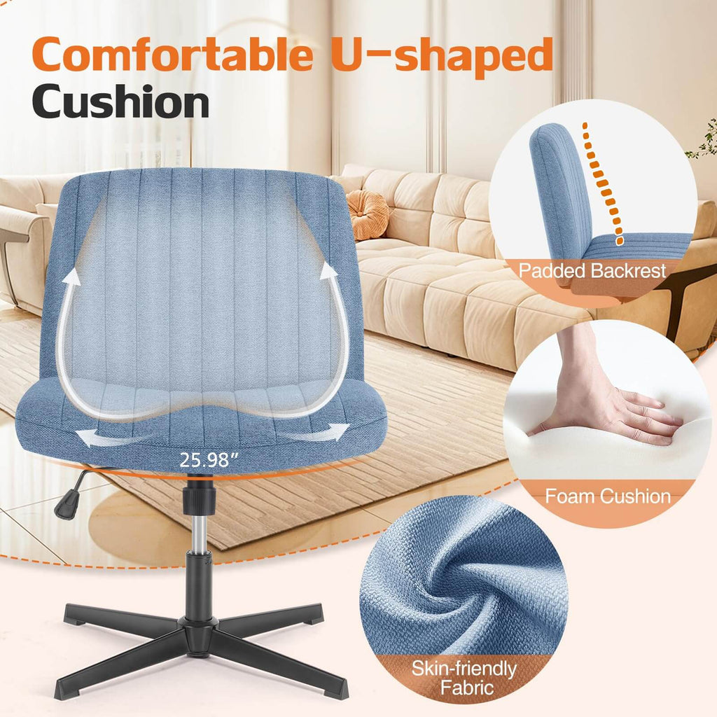 Ergonomic Swivel Office Chair with Lumbar Support, Adjustable Comfort