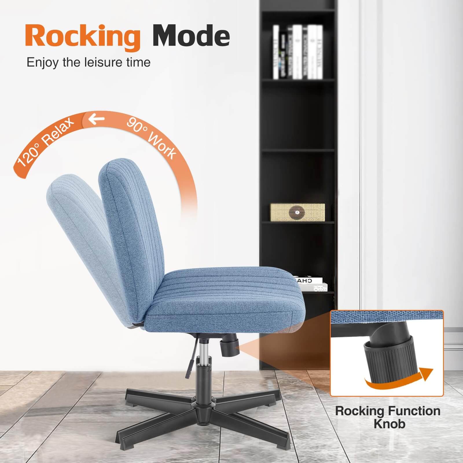 Ergonomic Swivel Office Chair with Lumbar Support, Adjustable Comfort