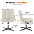 Ergonomic Swivel Office Chair with Lumbar Support, Adjustable Comfort