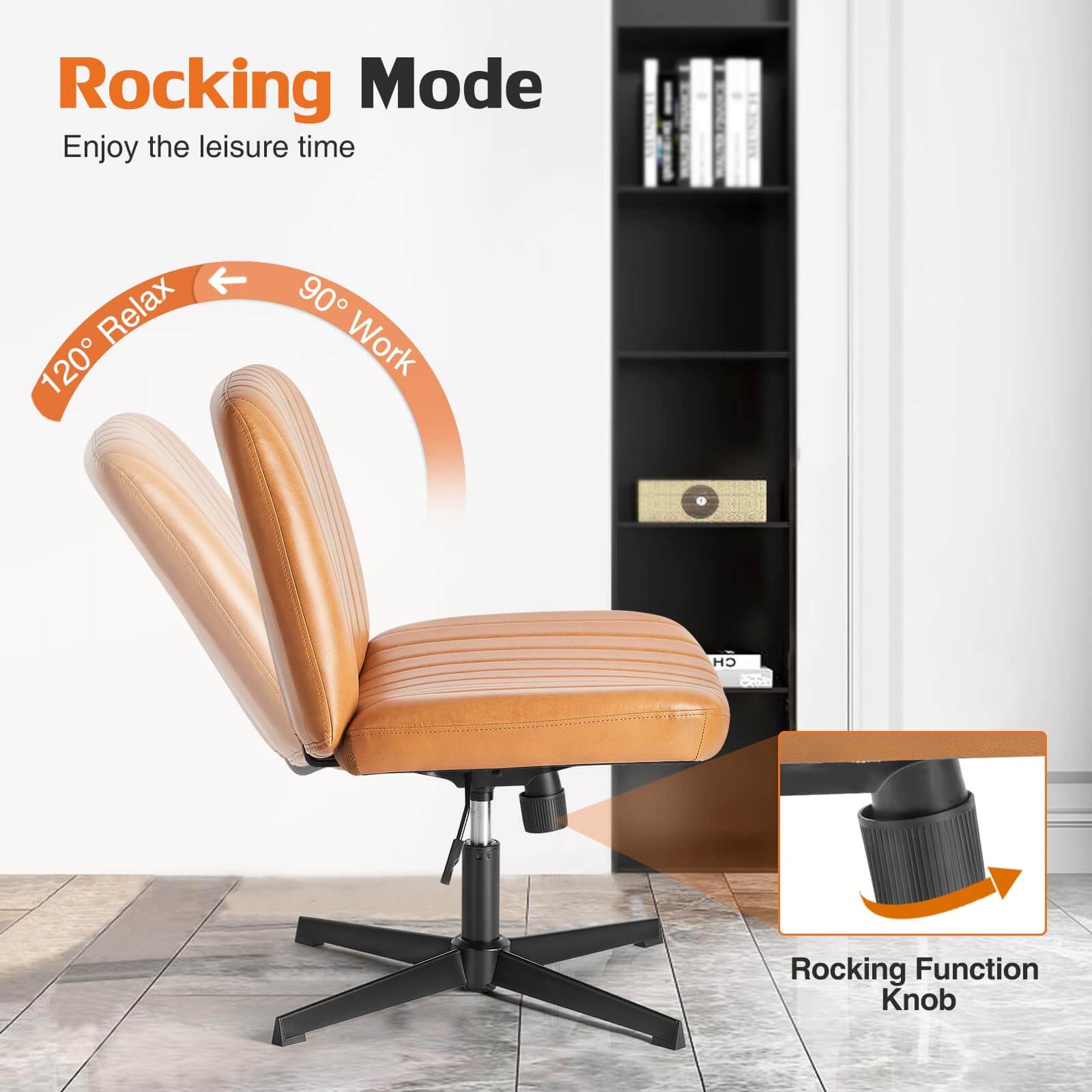 Ergonomic Swivel Office Chair with Lumbar Support, Adjustable Comfort