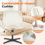 Ergonomic Swivel Office Chair with Lumbar Support, Adjustable Comfort