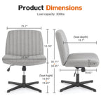 Ergonomic Swivel Office Chair with Lumbar Support, Adjustable Comfort