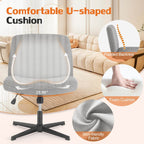 Ergonomic Swivel Office Chair with Lumbar Support, Adjustable Comfort