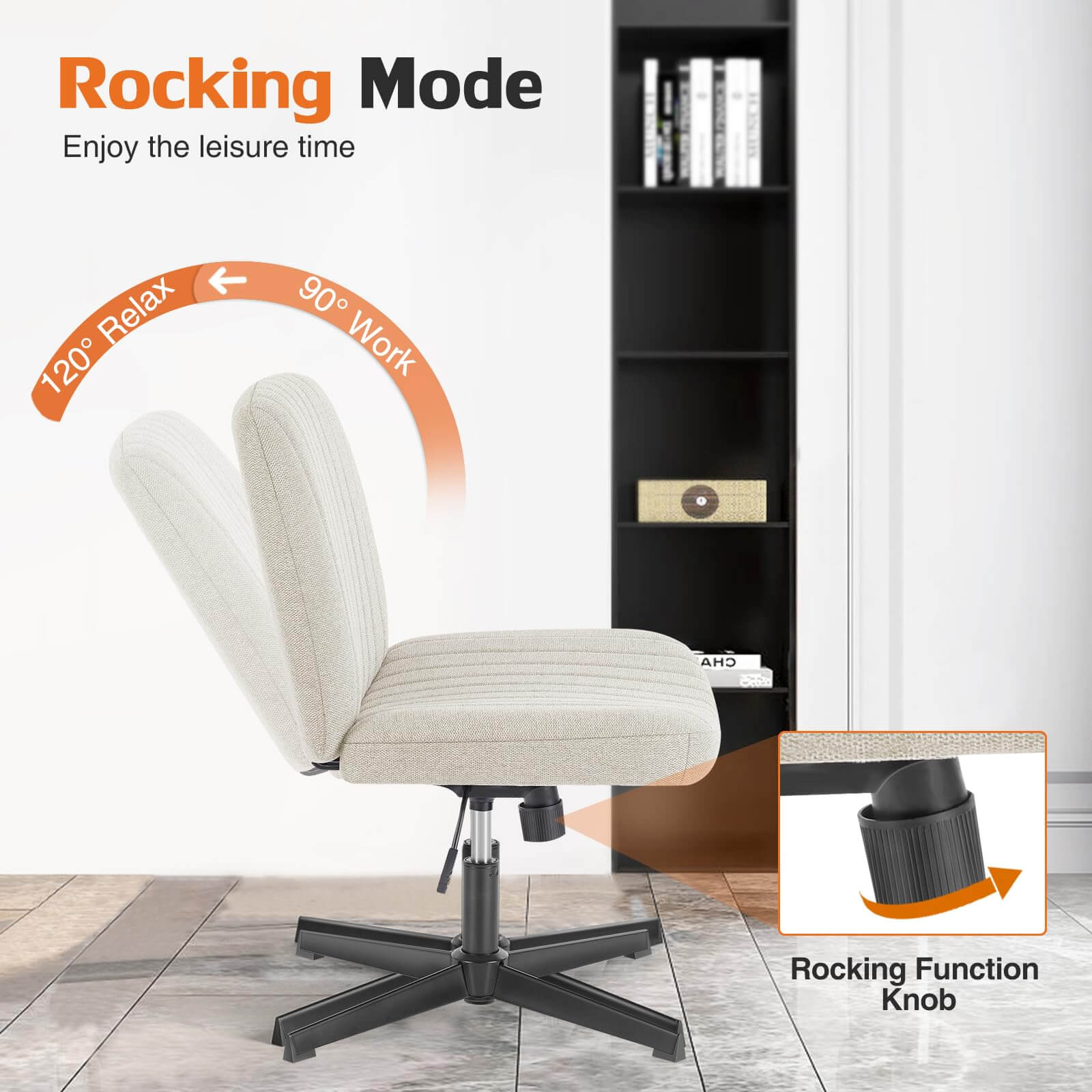 Ergonomic Swivel Office Chair with Lumbar Support, Adjustable Comfort